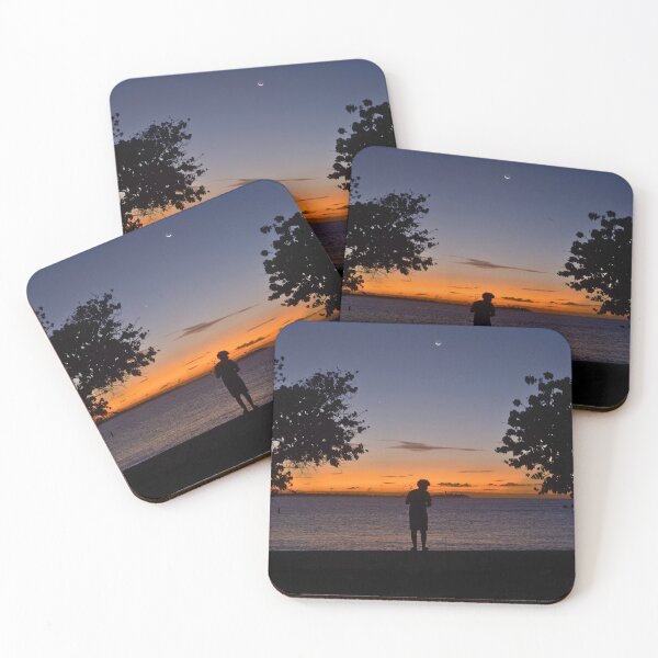 Item preview, Man fishing at sunset photo designed and sold by Puerto Rico paintings.
