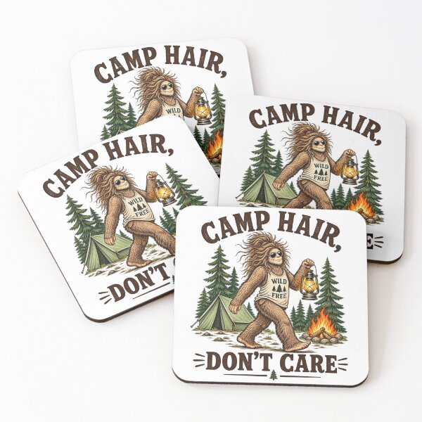 Item preview, Camp Hair, Don't Care – Funny Bigfoot Camping designed and sold by WILLIAMS-BR.