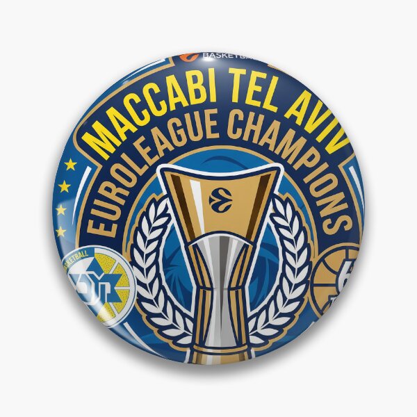 Item preview, Maccabi Tel Aviv EuroLeague Champions Milan 2014 Commemorative Emblem designed and sold by Cath-Design.
