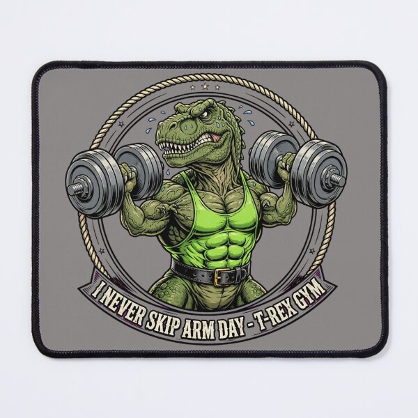 Item preview, Funny T-Rex Gym Shirt - I Never Skip Arm Day Dinosaur Bodybuilding Workout designed and sold by StrongEveryDayStore.