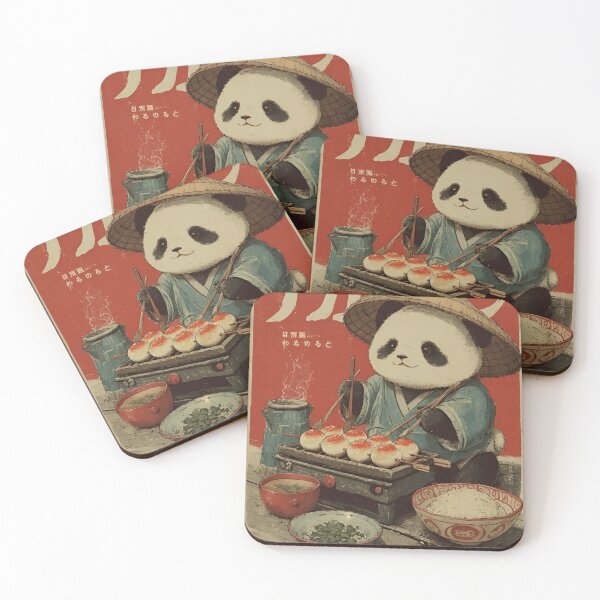 Item preview, Panda Street Food Chef – Vintage Japanese Food Art designed and sold by tasnimsultana.
