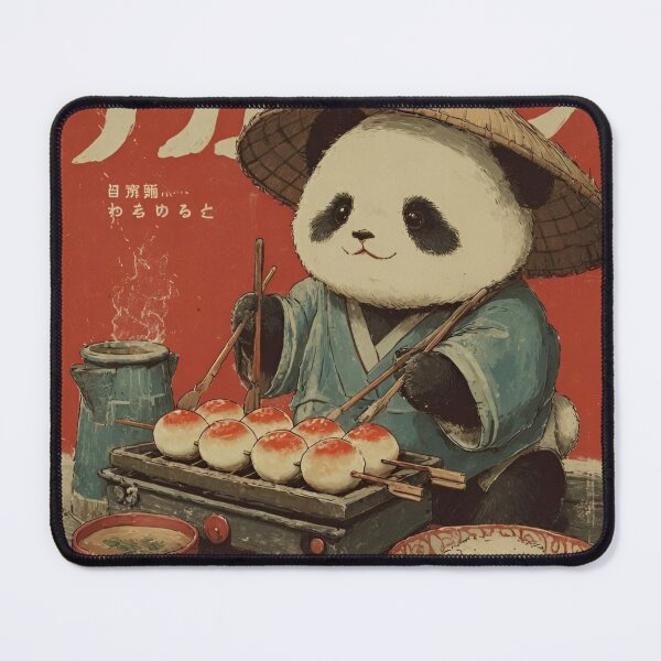 Item preview, Panda Street Food Chef – Vintage Japanese Food Art designed and sold by tasnimsultana.