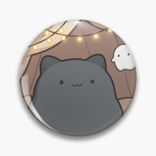 Item preview, Cute Black Cat Ghost Blanket Fort Fall Halloween Kawaii Sticker designed and sold by xiaoxiaochibi.