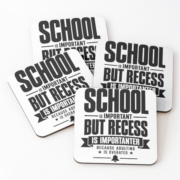 Item preview, School is Important But Recess Too, Funny Student T-Shirt designed and sold by Trendably.