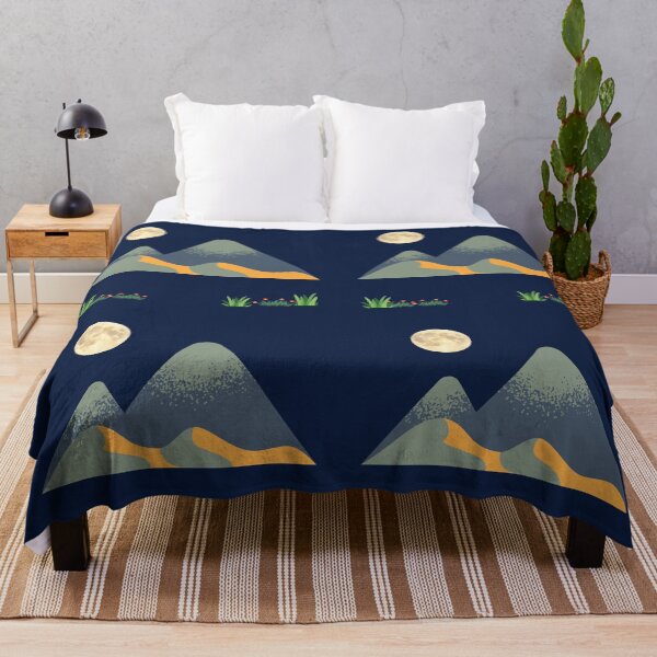 Item preview, Serene Desert Night Landscape with Crescent Moon and Hills designed and sold by rnscreationsin.