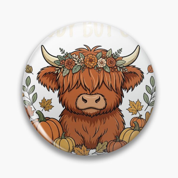 Item preview, Moody But Cute Highland Cow Funny Fall Cow Flower Crown Gift designed and sold by Dudas Garage & Outdoors.