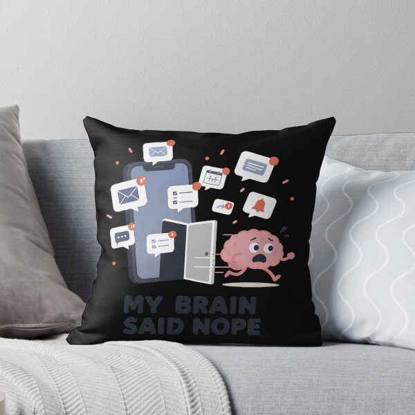 Item preview, My Brain Said Nope – Funny Overthinking and Social Battery Humor designed and sold by ManggaeJM.