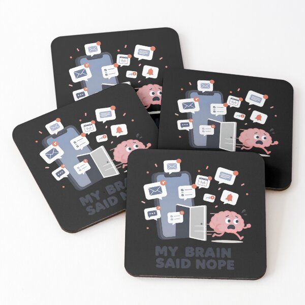Item preview, My Brain Said Nope – Funny Overthinking and Social Battery Humor designed and sold by ManggaeJM.