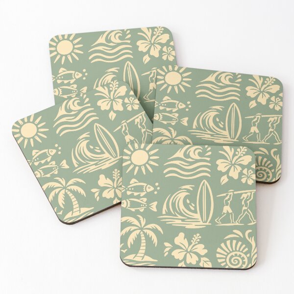 Item preview, Retro Surf Beach Icons Hawaii Surfing Palm Wave designed and sold by brandingpro.