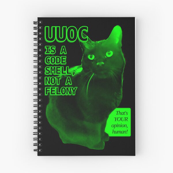 Item preview, Linux: UUOC (unnecessary use of cat) is a code smell, not a felony designed and sold by LittleGreyMan2026.