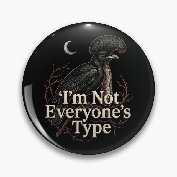 Item preview, Long-wattled Umbrellabird Shirt - I'm Not Everyone's Type - Gothic Halloween Bird Tee - Victorian Dark Apparel designed and sold by Max Store.