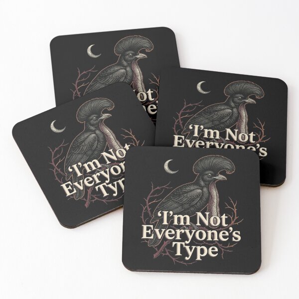 Item preview, Long-wattled Umbrellabird Shirt - I'm Not Everyone's Type - Gothic Halloween Bird Tee - Victorian Dark Apparel designed and sold by Max Store.