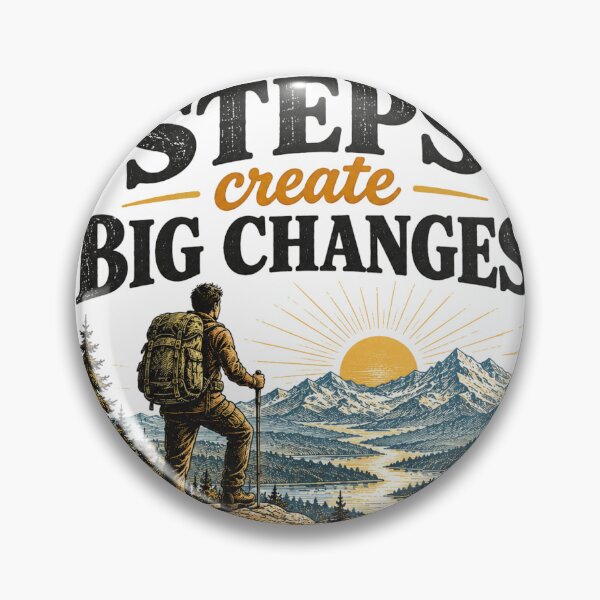 Item preview, Small Steps Create Big Changes – Vintage Mountain Adventure Motivational Quote designed and sold by lovepower.
