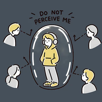 Artwork thumbnail, Do Not Perceive Me – Introvert Personal Space Humor by ManggaeJM