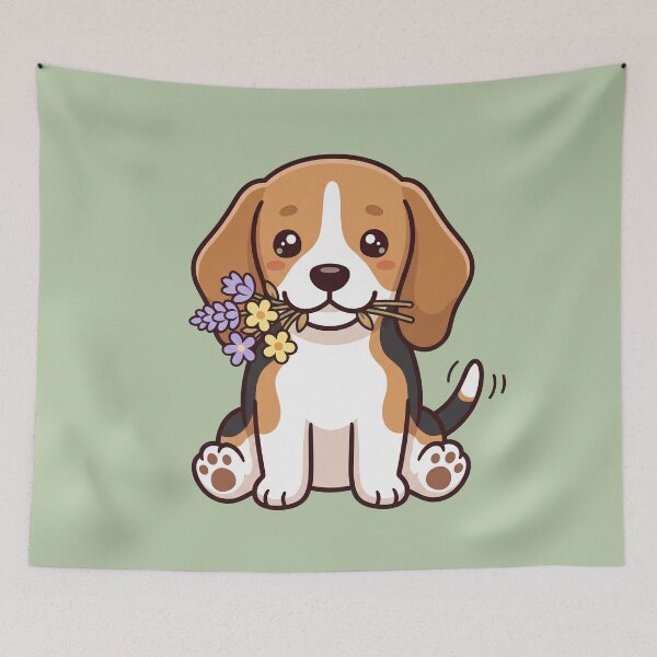 Item preview, Cute Beagle Wildflowers Puppy designed and sold by Rariks.
