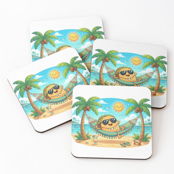 Item preview, Chill Hammock Taco Cute Cartoon Mexican Food Aesthetic designed and sold by lovepower.