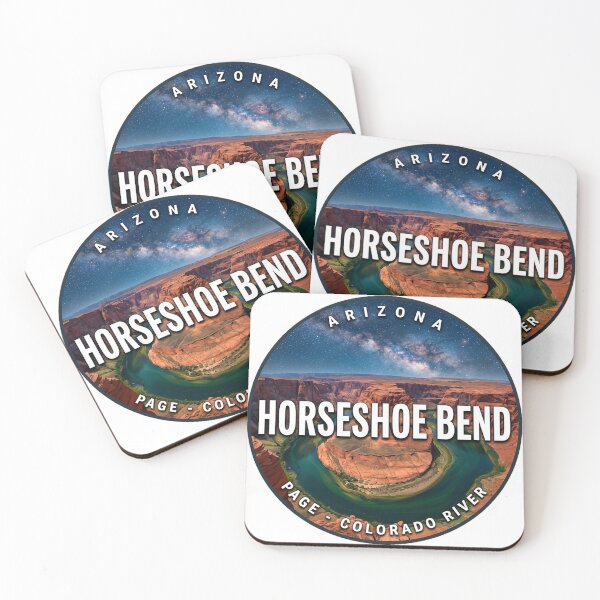 Item preview, Horseshoe Bend Arizona Starry Night Round Badge Sticker designed and sold by DetourDgn.