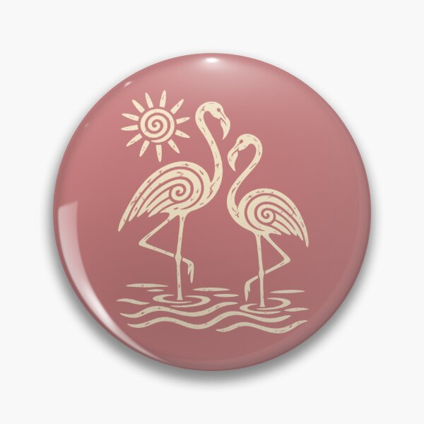 Item preview, Sacred Flamingos – Primitive Sun & Spiral Cave Art designed and sold by JonelCrafts.