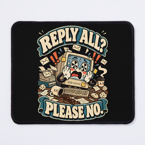 Item preview, Reply All Please No Retro Office Cartoon designed and sold by Win Hardy.
