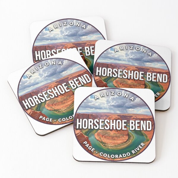Item preview, Horseshoe Bend Arizona Monsoon Sky Round Badge Sticker designed and sold by DetourDgn.