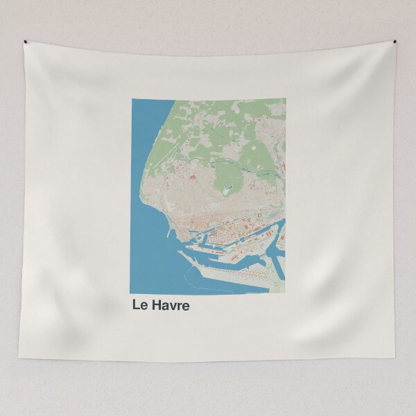 Item preview, Le Havre Minimalistic Map Art designed and sold by MapsNerd.