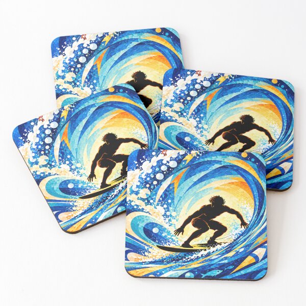 Item preview, Surfer Riding Inside a Wave Barrel Silhouette designed and sold by EduNewton.