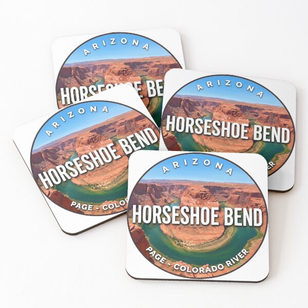 Item preview, Horseshoe Bend Arizona Blue Sky Round Badge Sticker designed and sold by DetourDgn.