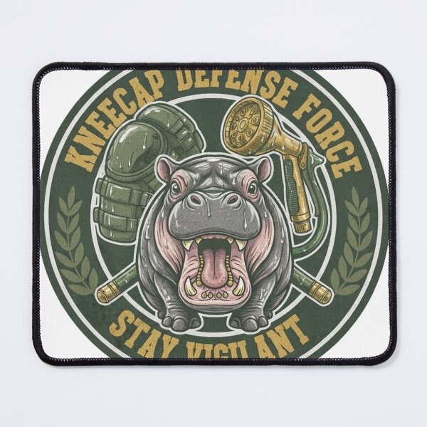 Item preview, Moo Deng Kneecap Threat Management Crest designed and sold by theTrendForge.