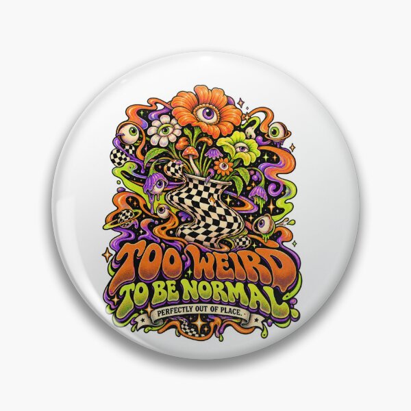 Item preview, Too Weird to Be Normal – Psychedelic Surreal Flower Art designed and sold by NarpLTD.