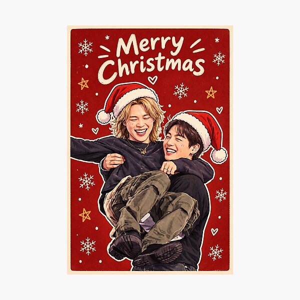 Item preview, BTS Jungkook and Jimin Christmas Card designed and sold by btluvs.