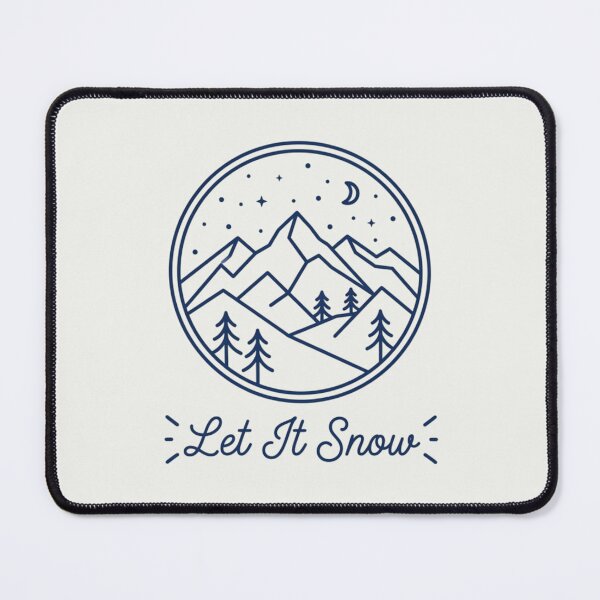 Item preview, Let It Snow Minimalist Mountain Winter Night Line Art designed and sold by PACS0011.