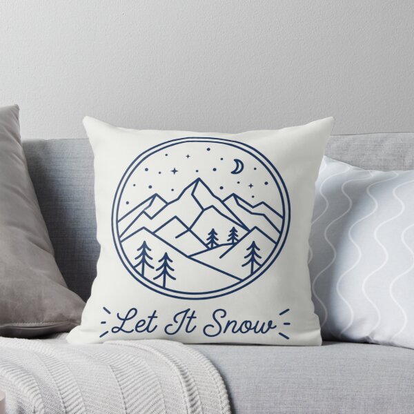 Item preview, Let It Snow Minimalist Mountain Winter Night Line Art designed and sold by PACS0011.