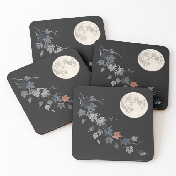 Item preview, Harvest Moon Rising | Sumi-e Ink Wash Full Moon Art designed and sold by Mora Atelier Designs.