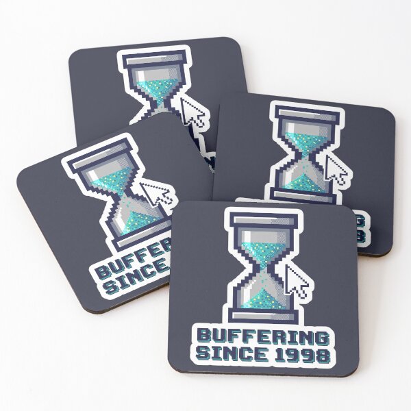 Item preview, Buffering Since 1998 - Pixel Art designed and sold by Potato Quality Prints.