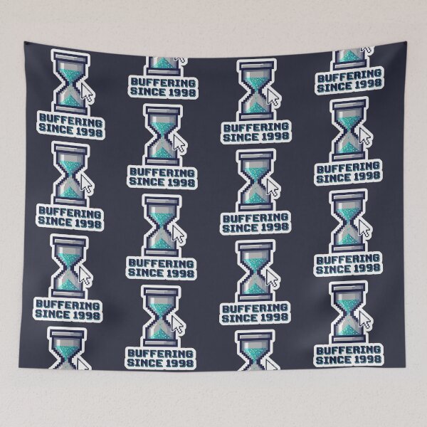 Item preview, Buffering Since 1998 - Pixel Art designed and sold by Potato Quality Prints.