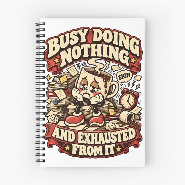 Item preview, Busy Doing Nothing Exhausted Retro Mascot designed and sold by Win Hardy.