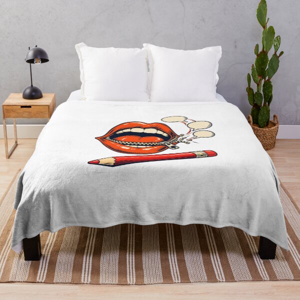 Item preview, Unfortunately I Don't Think Before I Speak — Unzipped Mouth designed and sold by UrbanCanvvas.