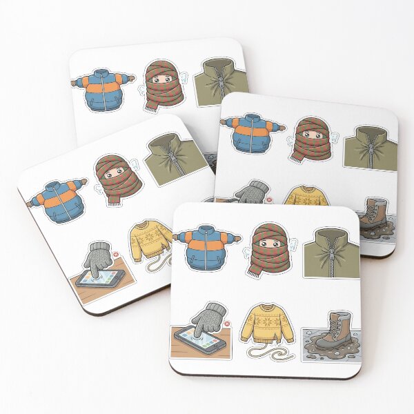 Item preview, Winter Outfit Layering Disasters Sticker Pack - Puffy Coat Fails designed and sold by SimpleP.