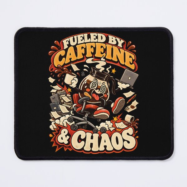 Item preview, Fueled By Caffeine And Chaos Vintage Mascot designed and sold by Win Hardy.