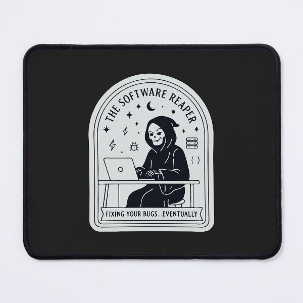 Item preview, "The Software Reaper" Funny Programmer Coding Bug Humor designed and sold by Cipher & Soul.