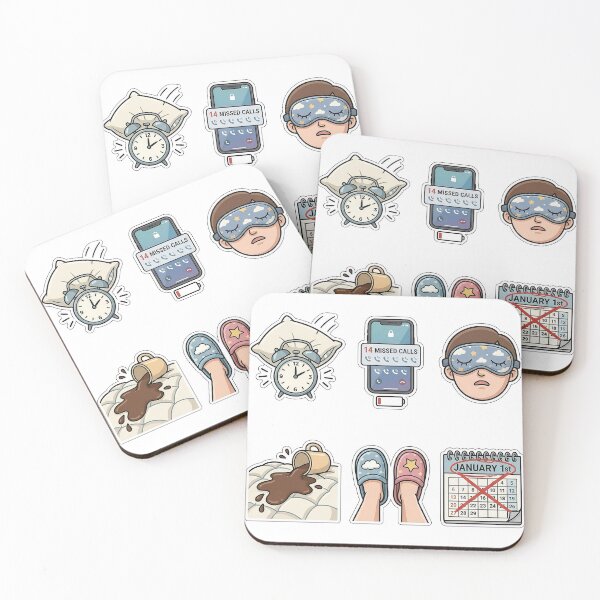 Item preview, New Year Oversleeping & Alarm Fails Sticker Pack - Late Morning Set designed and sold by SimpleP.