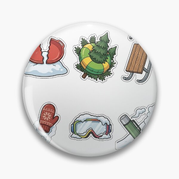 Item preview, Winter Sledding Hill Crash Disasters Sticker Pack - Toboggan Fails designed and sold by SimpleP.