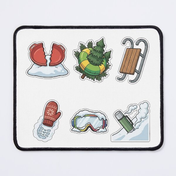 Item preview, Winter Sledding Hill Crash Disasters Sticker Pack - Toboggan Fails designed and sold by SimpleP.