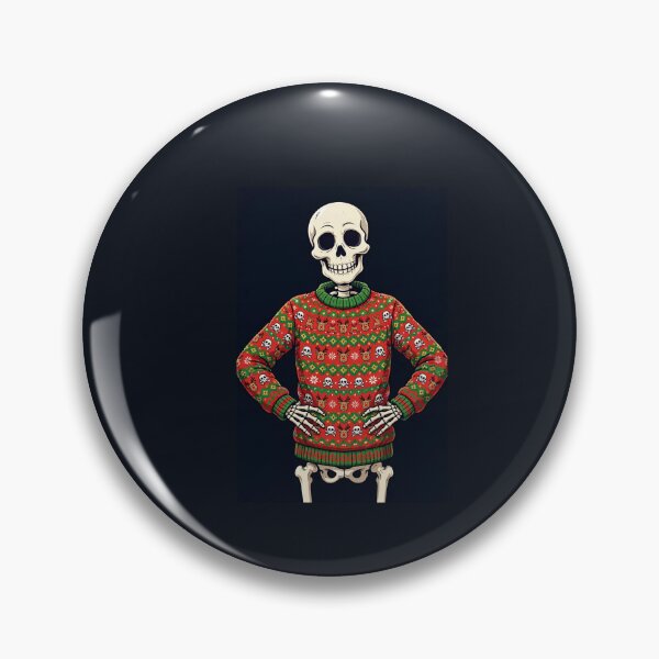 Item preview, Skeleton in an Ugly Christmas Sweater designed and sold by MojoHill.