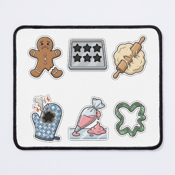 Item preview, Holiday Cookie Baking Disasters Sticker Pack - Burnt Pastry Set designed and sold by SimpleP.