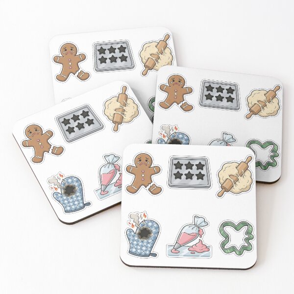 Item preview, Holiday Cookie Baking Disasters Sticker Pack - Burnt Pastry Set designed and sold by SimpleP.