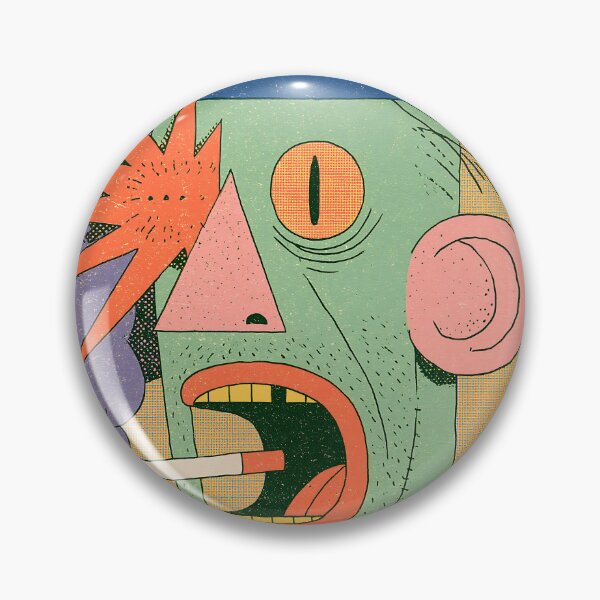 Item preview, Weird Surreal Face Psychedelic Art Sticker designed and sold by Frenky Stickers.