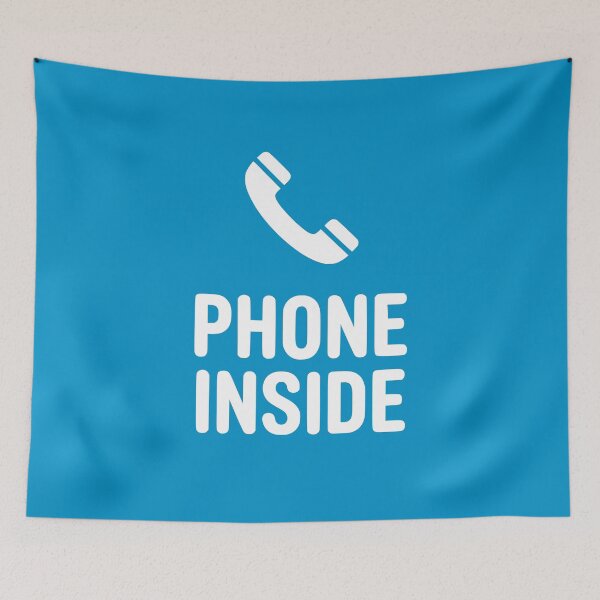 Item preview, Phone Inside - Funny Modern Minimalist Sign Design designed and sold by VoglR.