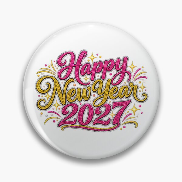 Item preview, Happy New Year 2027 Celebration Cheer Festive Design designed and sold by FuzionRaptor.