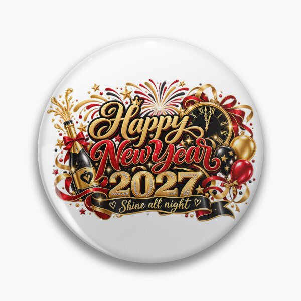 Item preview, Happy New Year 2027 Shine All Night Celebration Design designed and sold by FuzionRaptor.